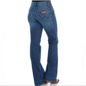 Wrangler Retro Trouser Jeans 7 34 Inseam Mid Rise Flare leg